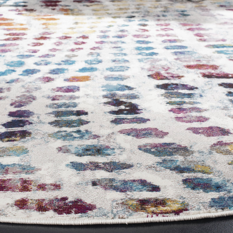 Malvina Performance Abstract Rug, Round 6'5"