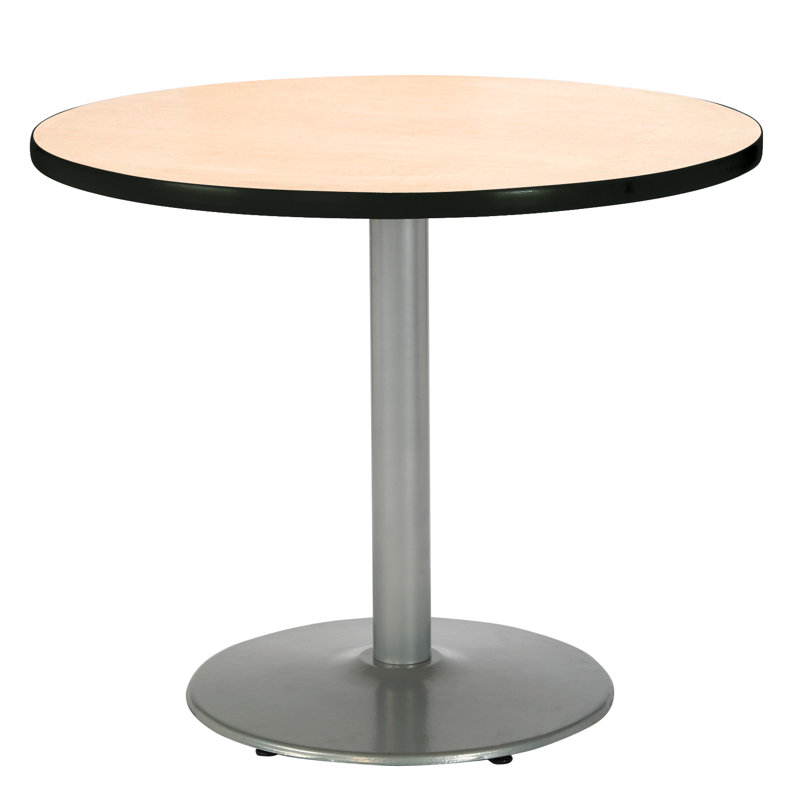 Table de salle à manger ronde, Naturel, argent, H 29 po x L 42 po x L 42 po
