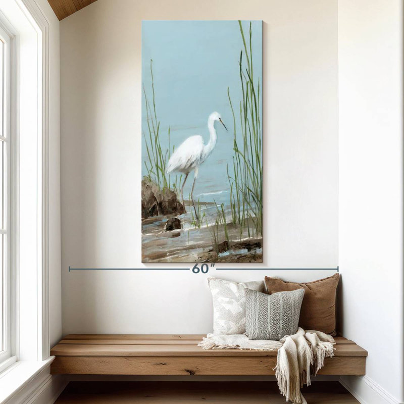 Aigrette de l'île Brampt I, H 54 po x l 27 po