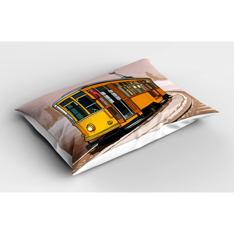 Ensemble de 2 taies décoratives modernes sur rail Ambesonne jaune et brun pâle, H 20 po x l 36 po