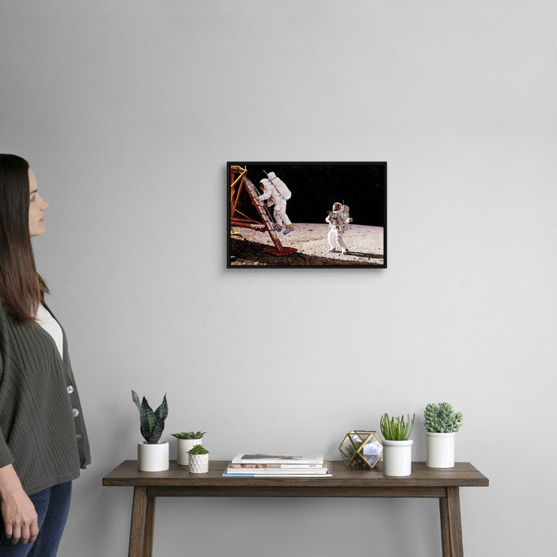 Impression sur toile, "The final impossibilité", Cadre flottant noir, H 14 po x l 20 po x P 1,75 po