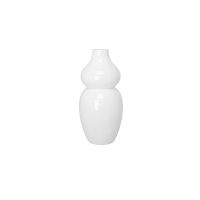 Vase en céramique à finition brillante blanc
