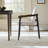 Aleric Modern Curved Wood and Black Metal Upholstered Dining Chair-1191487328
