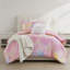 Ensemble d'édredon 3 pièces TG / TG avec coussin décoratif, rose