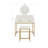 Vanity Set With Mirror And Stool - Makeup Vanity Table With Storage Drawers And Organizer, White And Gold, Space-Saving Design For Small Bedrooms