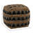 Eli 16" x 16" Handwoven Leather Pouf
