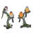  Resin 8 in Multicolor Spring Bird Duo Perched On Twig Set of 2