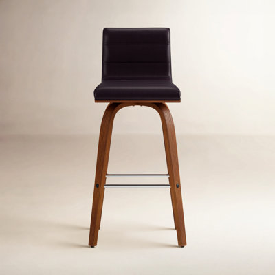 Biance Solid Wood Swivel Bar & Counter Stool