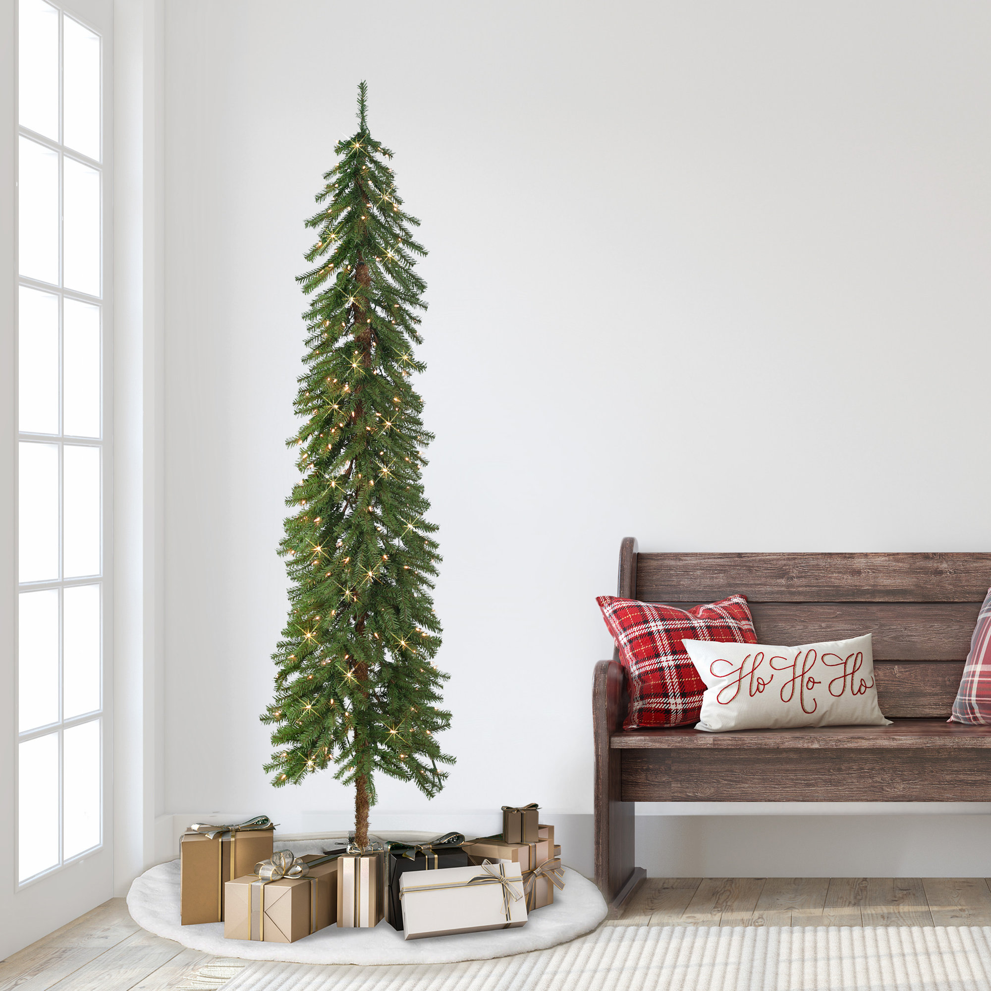 Graziana Lighted Artificial Pine Christmas Tree
