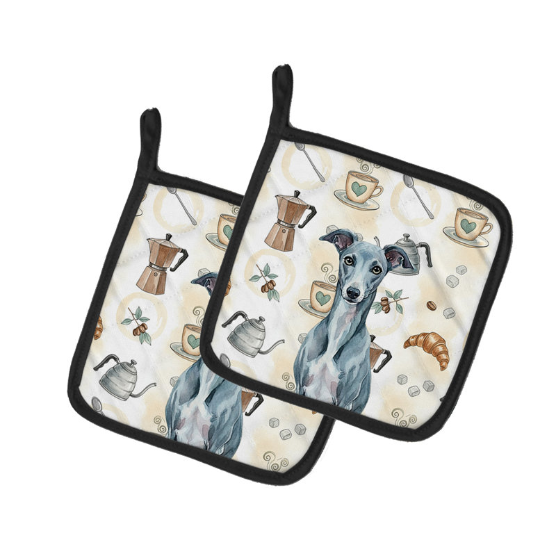Paire de porte-cafetières Blue Whippet
