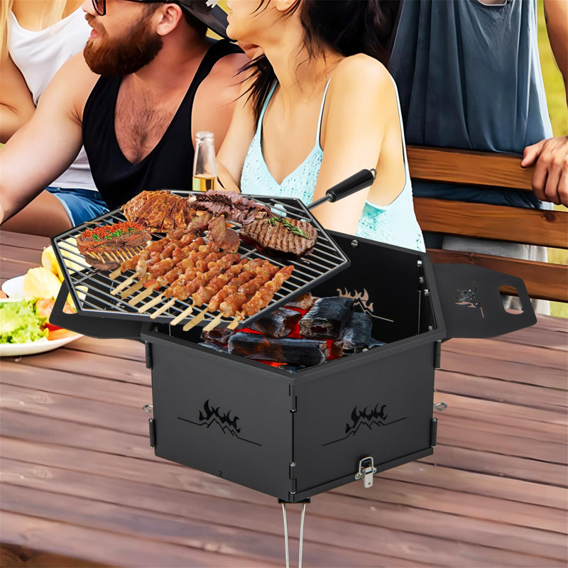 Ivy Bronx 77cm W Portable Charcoal Grill