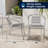 Nannie Heavy Duty Aluminum Commercial Indoor-Outdoor Restaurant Stack Chair with Triple Slat Back