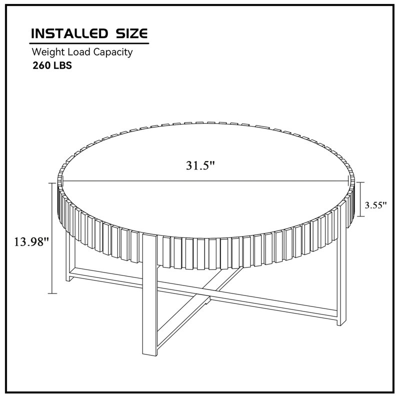 Table basse simple, Noyer