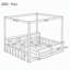 Lit Montessori au sol de taille standard avec barrière et garde-corps-582670978-582670979