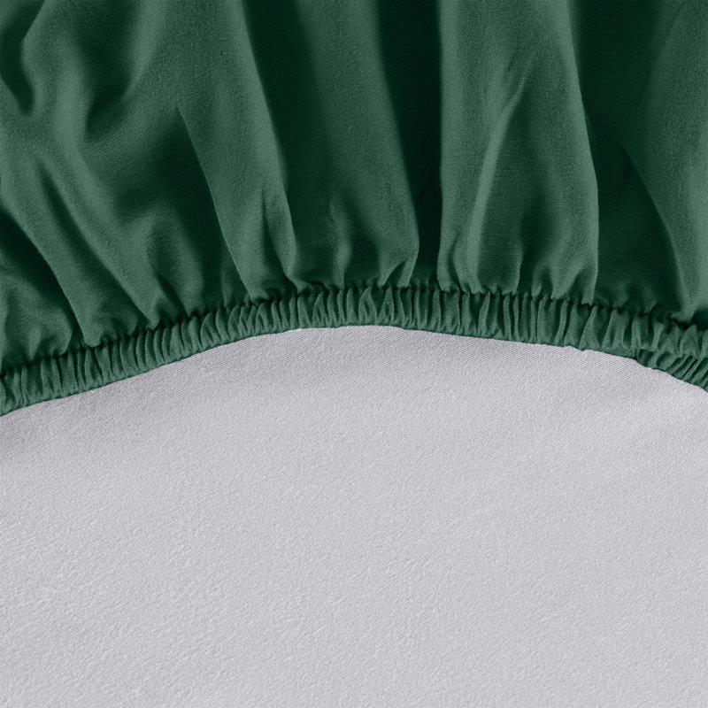 Ultra Soft 200 Thread Count Microfiber Fitted Sheet, Kingsize (5'), Emerald