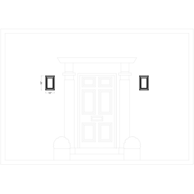 Steel LED Wall Light, 16.25" H x 10" W x 8" D