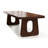 Nut-brown Rectangular Solid Wood Dining Table-966397286