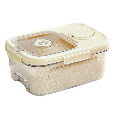 Rice Bucket - 11 lbs Large Rice Storage Container with Timer, Magnetic Seal Design for Grains, Pet Food & Flour Storage