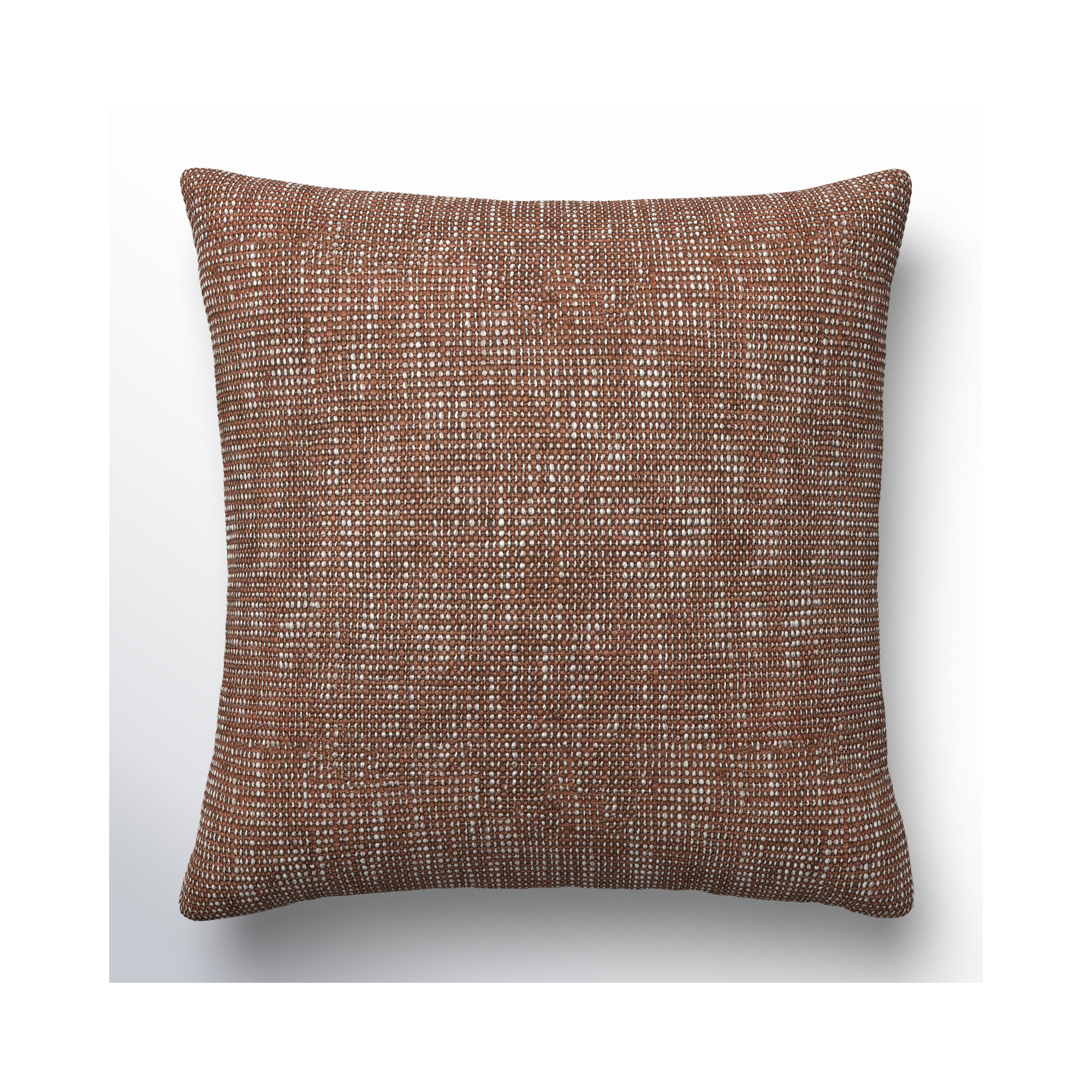 Danube Throw Pillow, 22"H x 22"W, Pillow Cover Only - No Insert, Brown/White