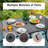 6 - Person Metal Patio Dining Set With Square Table, Cushions Included-1460185888