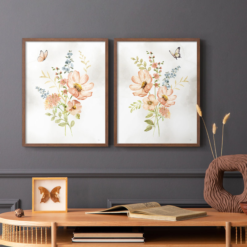 «Summer Arrangement I», reproduction encadrée de qualité supérieure - prête à être accrochée - aucun clou requis - aucun clou requis