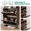 Rangement pour chaussures avec rangement suspendu pour vêtements et sacs, armoire à chaussures mince autoportante pour hall d'entrée-2008463265