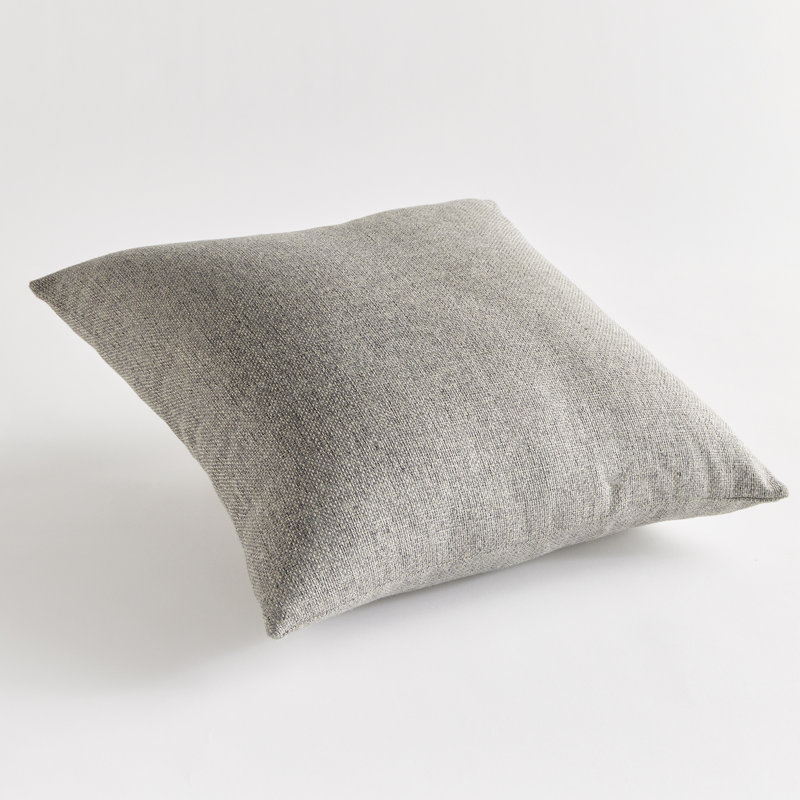 Gage Polyester Throw Square Indoor/Outdoor Pillow Cover & Insert, 20"H x 20"W, Gray