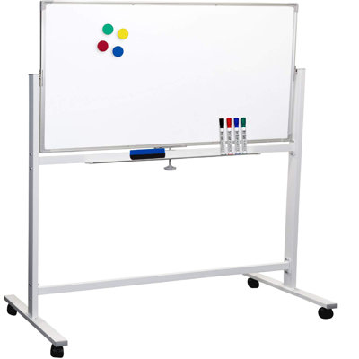 Reversable Whiteboard On Wheels - 48"X32" (With Rocketbook Rocket Beacons) - EGP-HD-0066-RB