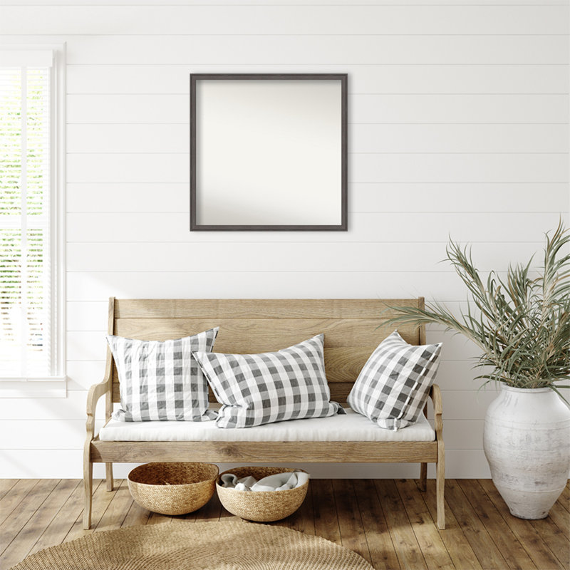 Miroir mural Merima, Étain, 27,75 po x 27,75 po, Carré