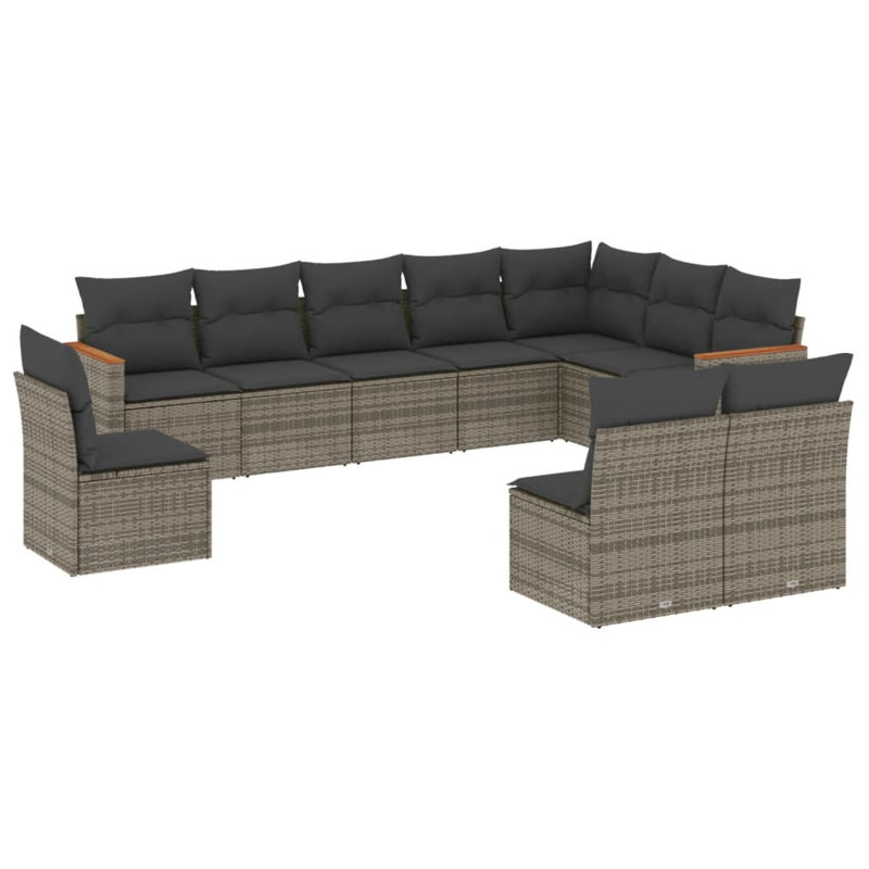 Ensemble de canapé de jardin modulaire 10 pièces Vidaxl