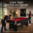 Hathaway Spartan Pool and Ping Pong Combo Table - 2 in 1 Game Table with Removable Table Tennis Top - Complete Accessory Kit - Chrome-Plated Corners, Black Finish, Red Felt