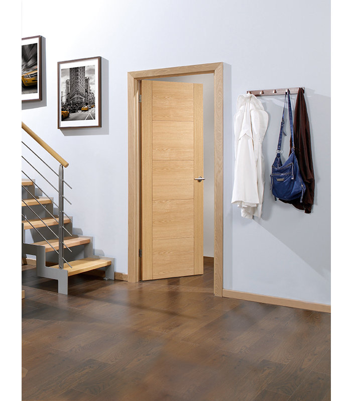 Vancouver Prefinished Oak Internal Fire Door, 198.1 cm H x 76.2 cm W x 4.4 cm D