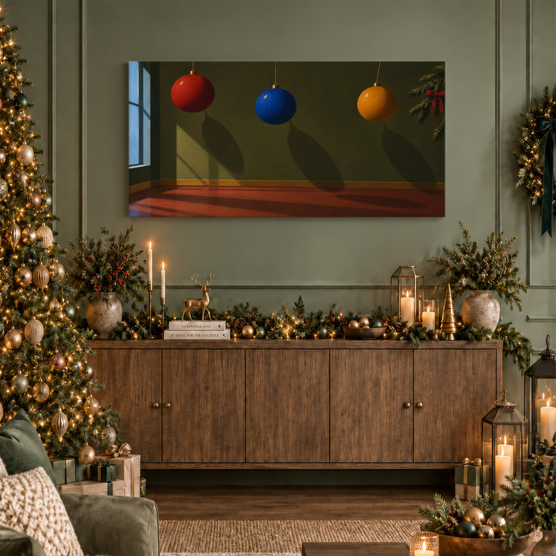 Art mural sur toile de Noël, L 46 po x H 24 po