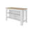 Ruso Kitchen Island, 3 Spacious open Shelves, Modern Design, White / Natural Oak-1935012162