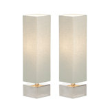 Ensemble de lampes de table en acier inoxydable 14 po Covet