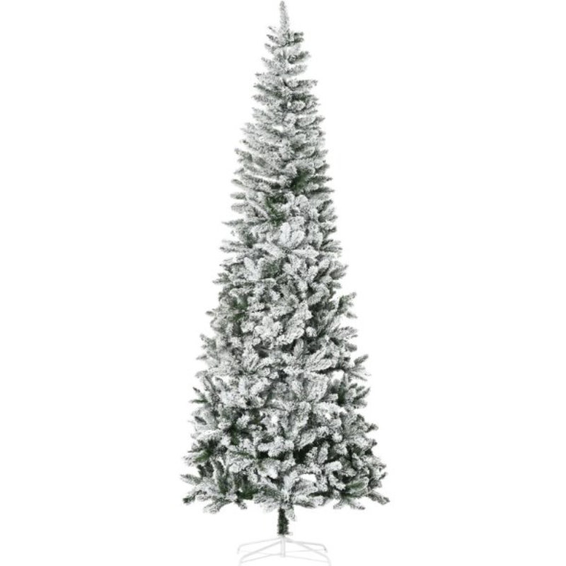 Arbres de Noël de qualité supérieure enneigé, PVC vert et métal, élégance intérieure rustique