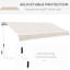 Auvent de terrasse 8 pi x 7 pi, beige - Pare-soleil d'extérieur manuel pour terrasse, réglable pour offrir un excellent réglage de la chaleur rétractable 8 X 7