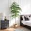 Ficus artificiel 6 pi avec tronc naturel en pot noir pour la décoration intérieure et extérieure