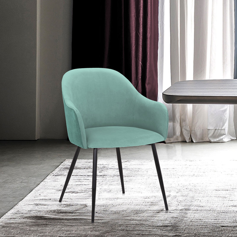 Fauteuil rembourré Primey, Bleu sarcelle