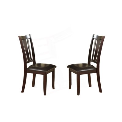 Ensemble de 2 chaises d'appoint à dossier à lattes et chaise d'appoint