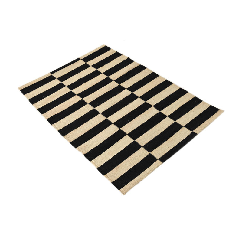 Tapis noir et blanc Jessen