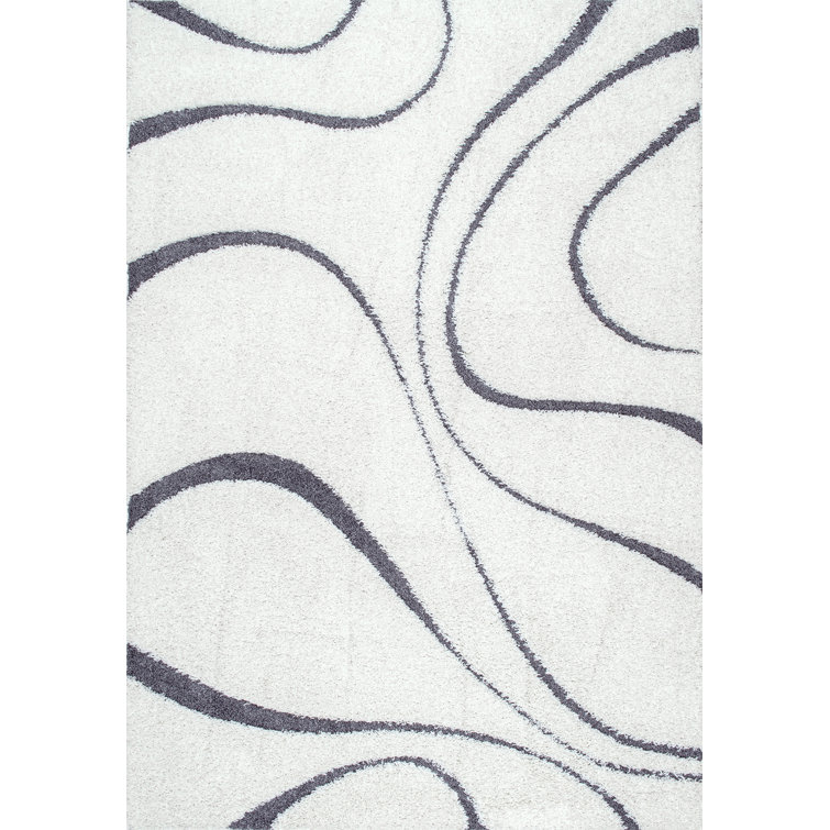 Lantilly Modern Performance Shag Beige Rug