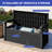 70 Gallon Resin Outdoor Storage Bench with Armrests Weatherproof Deck Box, Lockable Lid & 500 lb Seating in Rattan Finish-115747727
