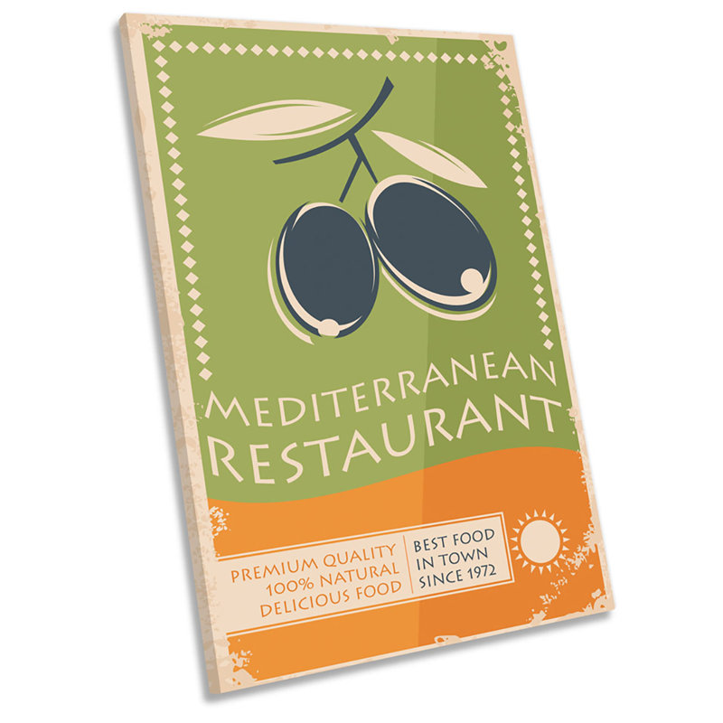 Mediterranean Restaurant - Wrapped Canvas Print, 45.7cm H x 30.5cm W