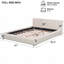Lit double, [Revêtement beige élégant]-926306652