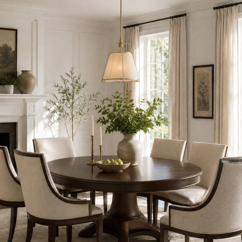 4-Light Beige Woven Cotton Thread Chandelier