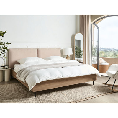 Bed Boucle LIMANTON 200 cm Beige