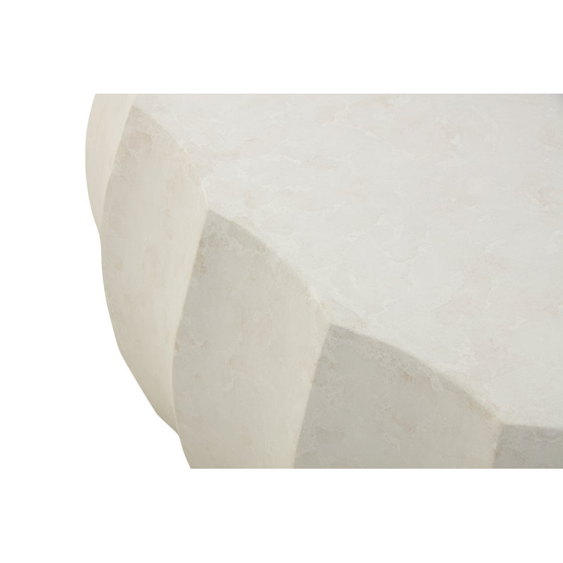 Grand Tour Stone Cocktail Table, White
