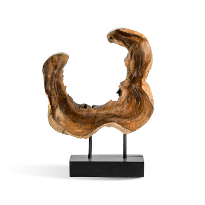 Sculpture de table teck