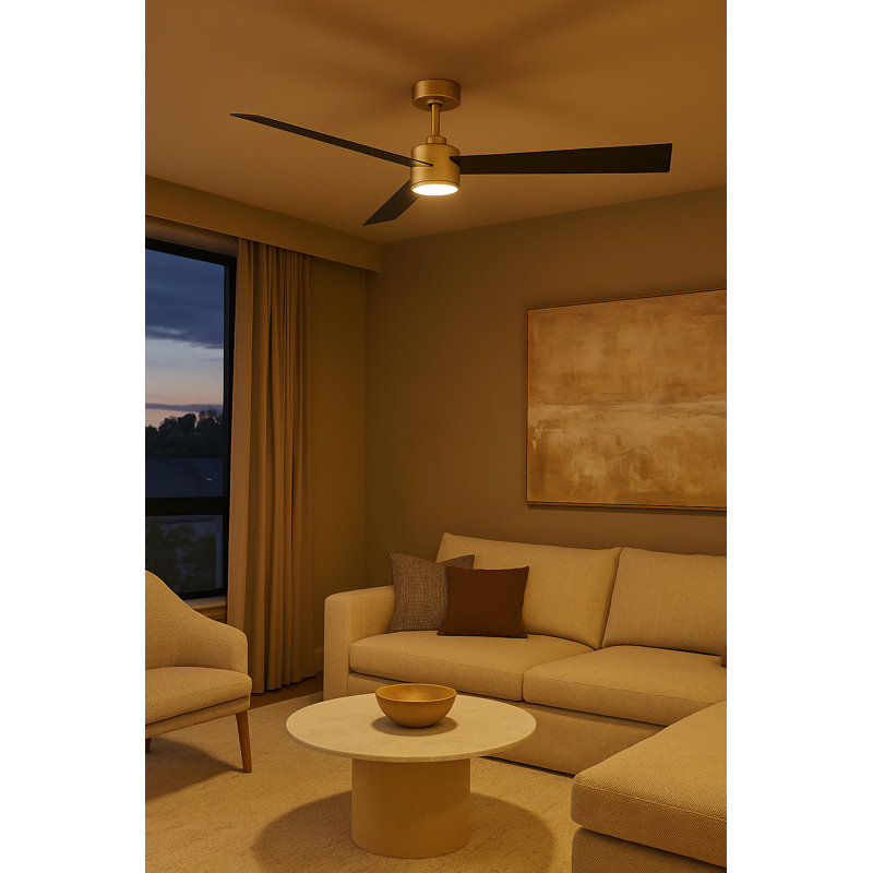 Ventilateur de plafond Hinkley Speck, Laiton, Noir mat